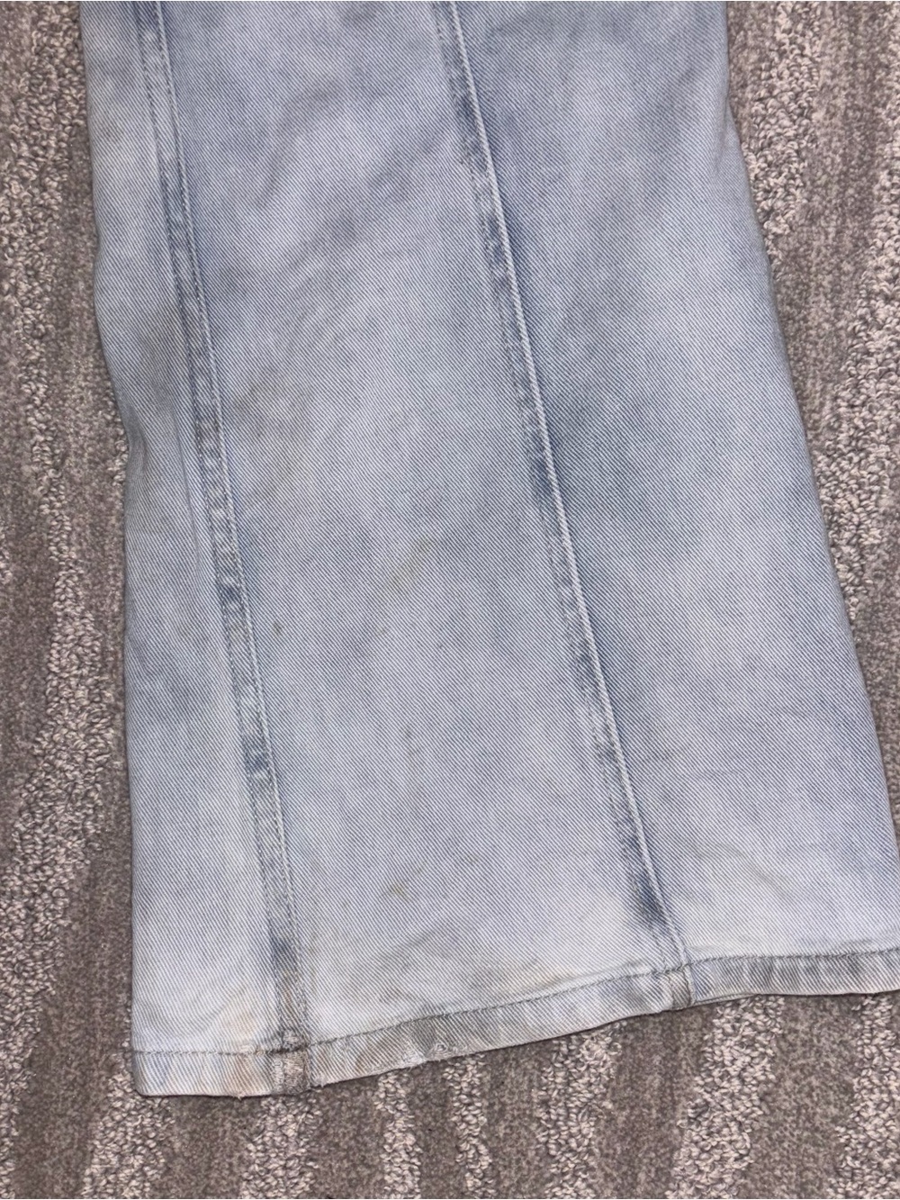 We The Free Firecracker Flare Jeans Light Wash Star Patch Bareback Women’s Sz 27 - Picture 6 of 12